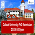Calicut University PhD Admission 2023-24 Open @uoc.ac.in; Apply till October 26